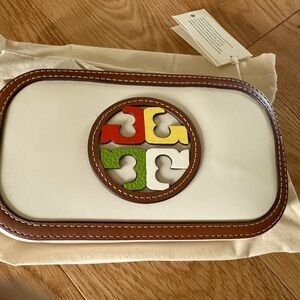 Tory Burch Mini Miller Marquetry Logo Crossbody Bag